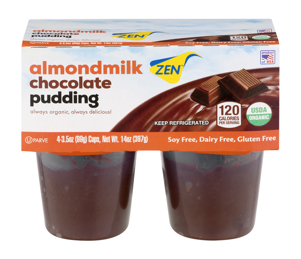 Zen Chocolate Pudding with Almond Milk - 4-3.5oz | Hy-Vee Aisles