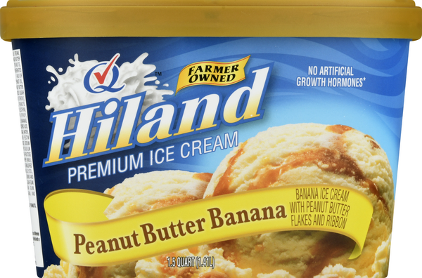 Hiland Premium Peanut Butter Banana Ice Cream 1.5 qt | Hy-Vee