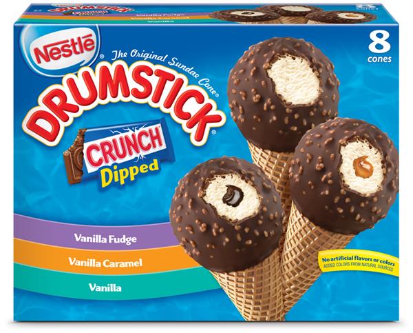 Nestle Drumstick Cones Crunch Dipped Vanilla Fudgevanilla Caramelvanilla Hy Vee Aisles