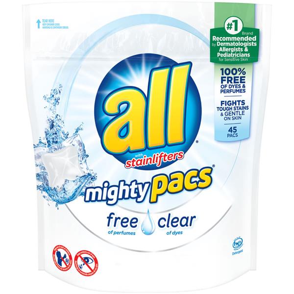 All Free Clear Mighty Pacs Laundry Detergent 45Ct HyVee Aisles