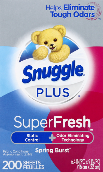  Snuggle Plus SuperFresh Fabric Softener Dryer Sheets
