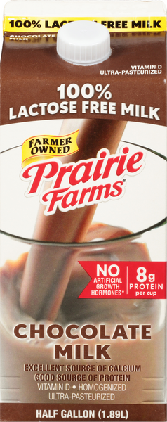 Prairie Farms 100% Lactose Free Chocolate Chocolate Milk 0.5 gl