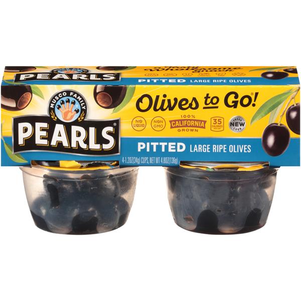 Pearls Olives To Go! Black Pitted Olives 41.2 oz Cups HyVee Aisles