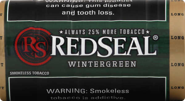 red seal tobacco pouches Redseal Smokeless Tobacco, Wintergreen Long Cut, 5-1.5 oz