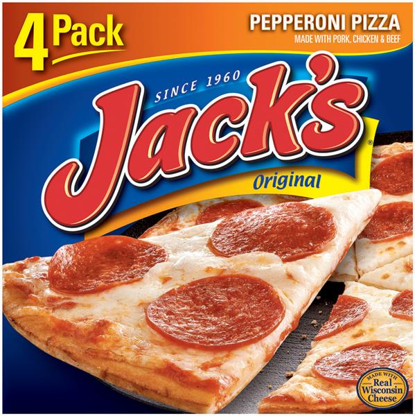 Jack's Original Thin Crust Pepperoni Pizza 4Pk | Hy-Vee Aisles
