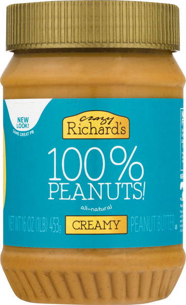 Crazy Richard's Creamy Natural Peanut Butter 16 oz | Hy-Vee Aisles ...
