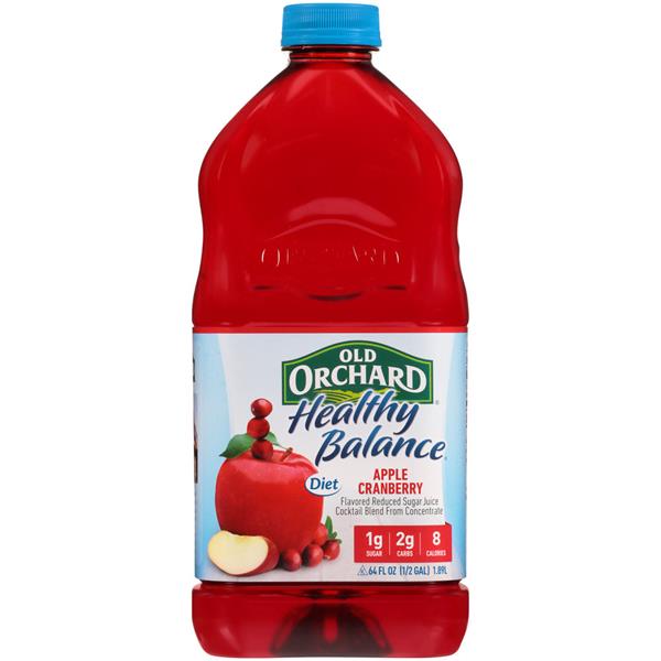 Old Orchard Healthy Balance Diet Apple Cranberry Juice Cocktail | Hy