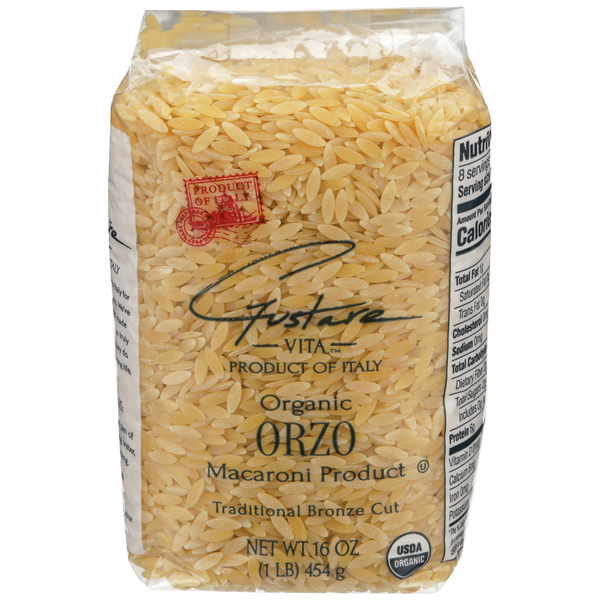 Gustare Vita Traditional Bronze Cut Organic Orzo Macaroni Product | Hy-Vee  Aisles Online Grocery Shopping