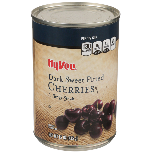 Dark Sweet Pitted Cherries in Water