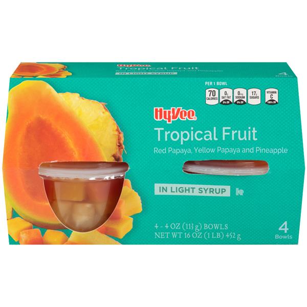 HyVee Tropical Fruit in Light Syrup, 44 oz Bowls HyVee Aisles