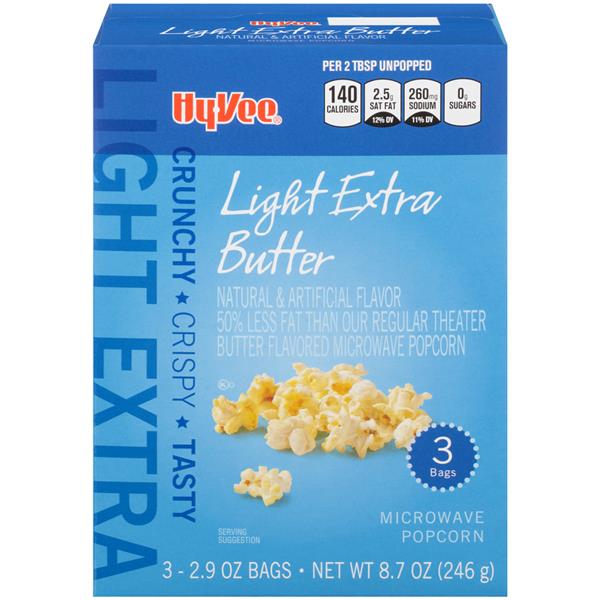 HyVee Light Extra Butter Microwave Popcorn 32.9 oz Bags HyVee Aisles Online Grocery Shopping