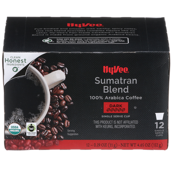 Hy-Vee Sumatran Blend Coffee Single 