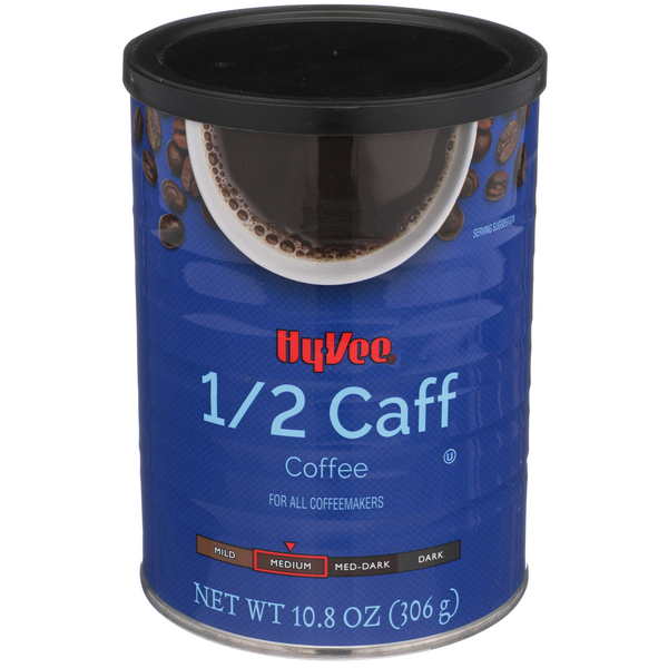 Hy-Vee 1/2 Caff Medium Roast Ground Coffee | Hy-Vee Aisles Online ...