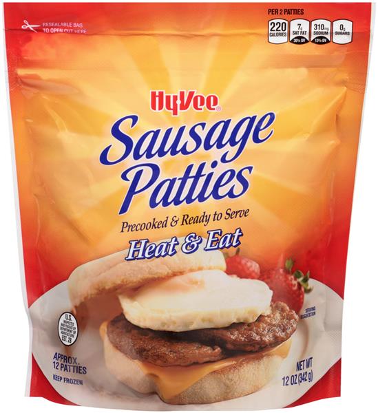 HyVee Sausage Patties 12Ct HyVee Aisles Online Grocery Shopping