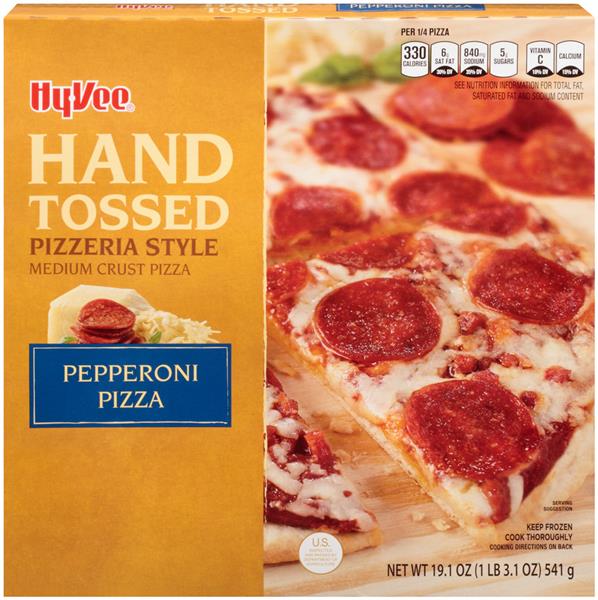 HyVee Hand Tossed Pizzeria Style Medium Crust Pepperoni Pizza HyVee