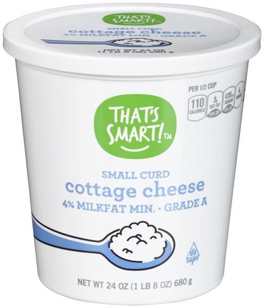 That S Smart Small Curd 4 Milkfat Cottage Cheese Hy Vee Aisles