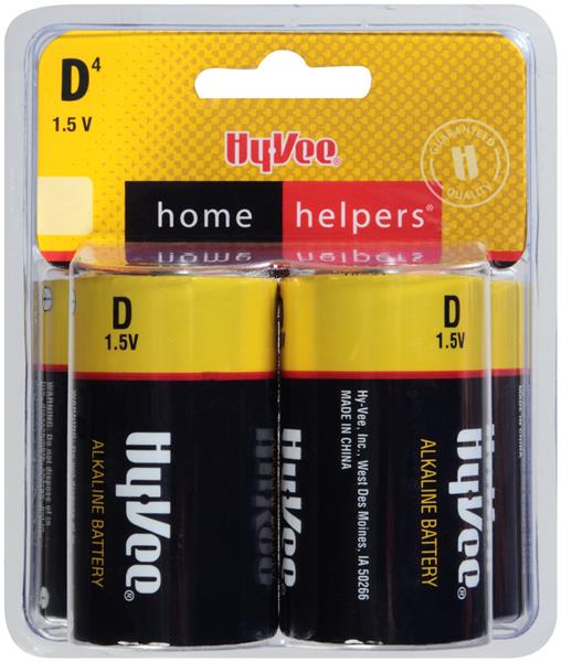 HyVee Home Helpers Alkaine D 1.5 Volt Batteries HyVee Aisles Online