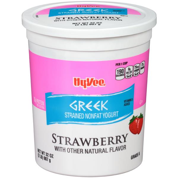HyVee Strawberry Greek Strained Nonfat Yogurt HyVee Aisles Online