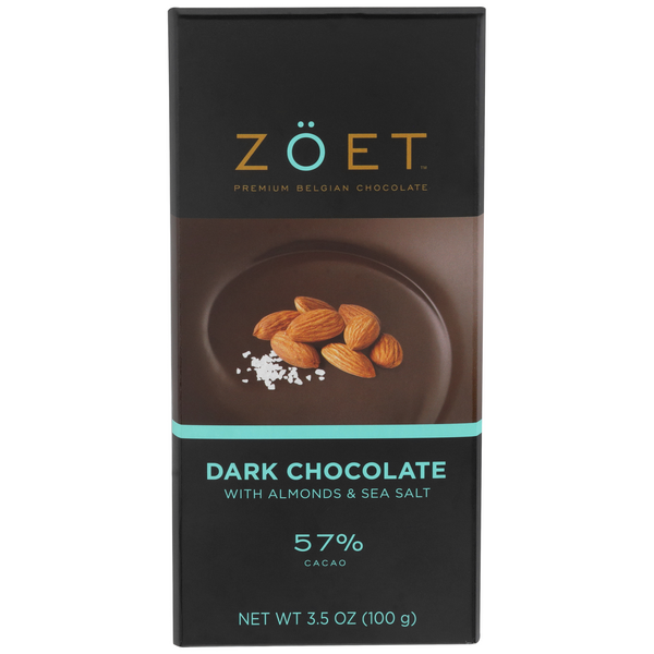 Zöet Dark Chocolate with Almonds & Sea Salt 57% Cacao | Hy-Vee