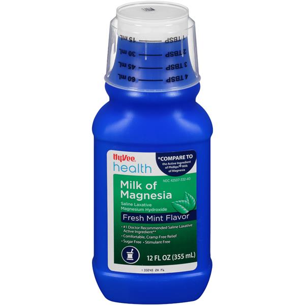HyVee Health Milk of Magnesia Fresh Mint Flavor HyVee Aisles Online
