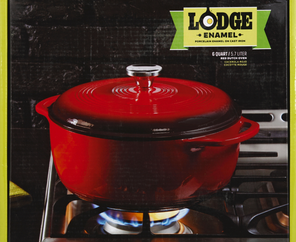 Lodge Porcelain Enamel, on Cast Iron, 6 Quart