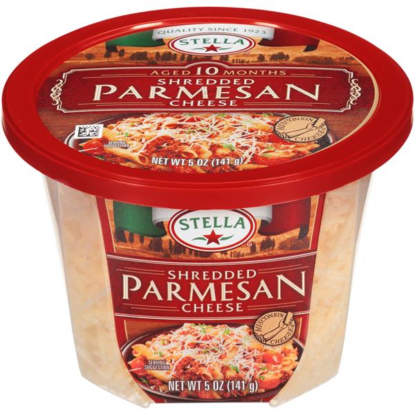 Stella Shredded Parmesan Cheese 5 oz. Tub HyVee Aisles Online