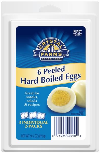 Crystal Farms Peeled Hard Boiled Eggs 6Ct | Hy-Vee Aisles Online ...