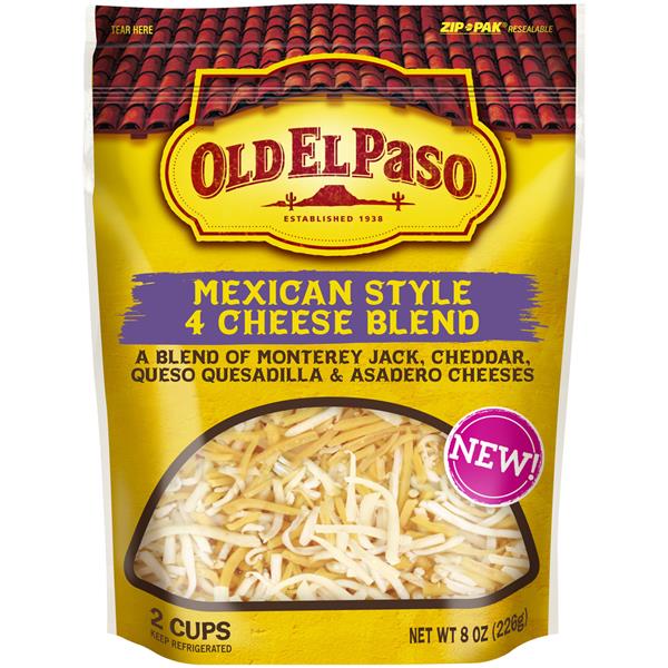 Old El Paso Mexican Style 4 Cheese Blend Shredded Cheese HyVee