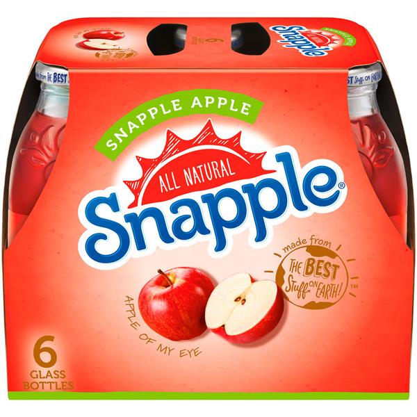 snapple apple glass bottle