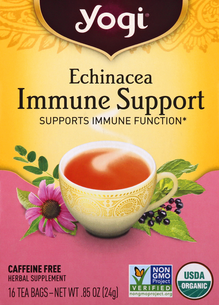 Yogi Echinacea Immune Support Tea 16 Count | Hy-Vee Aisles Online ...