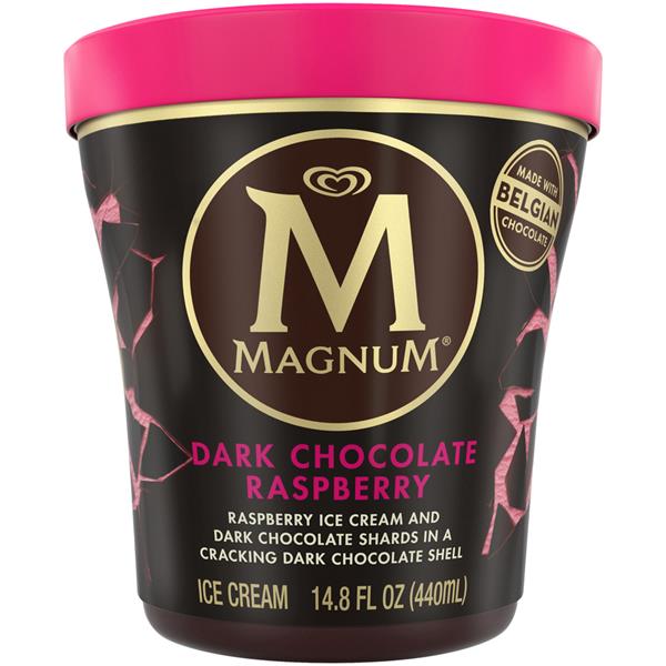 Magnum Dark Chocolate Raspberry Ice Cream | Hy-Vee Aisles ...