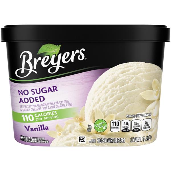 Breyers Vanilla No Sugar Added Ice Cream HyVee Aisles Online Grocery
