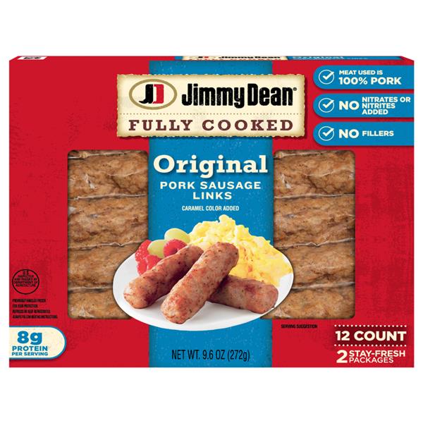 Jimmy Dean Fully Cooked Original Links Pork Sausage 8ct 