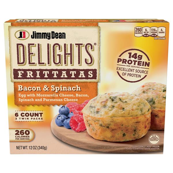 Jimmy Dean Delights Bacon & Spinach Frittatas | Hy-Vee Aisles Online ...