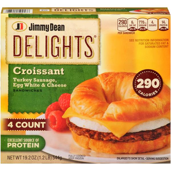 Jimmy Dean Delights Croissant Sandwiches Turkey Sausage Egg White