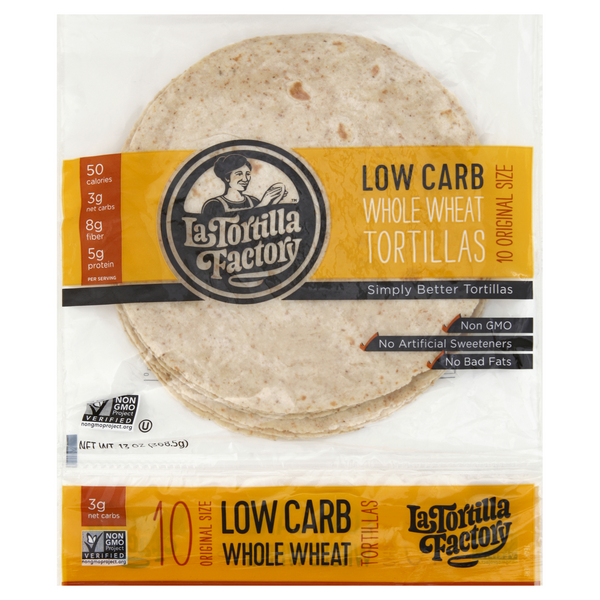 La Tortilla Factory Tortillas Low Carb Whole Wheat Original Size Hy Vee Aisles Online