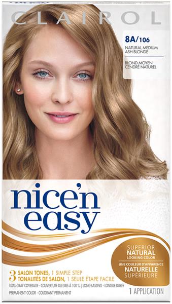 Clairol Nice N Easy 8a 106 Natural Medium Ash Blonde Permanent