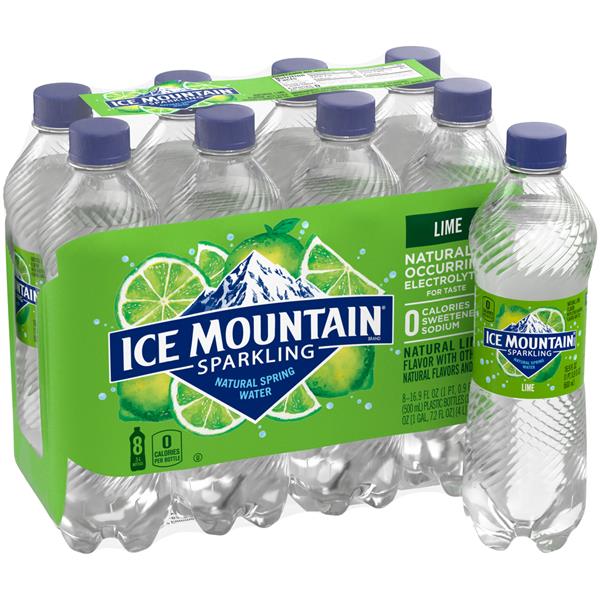 Ice Mountain Sparkling Water, Zesty Lime 8Pk HyVee Aisles Online