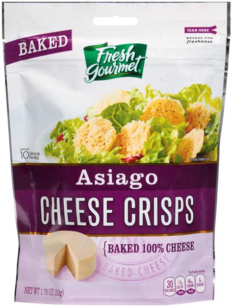 Fresh Gourmet Baked Asiago Cheese Crisps 1.76 oz. Pouch | Hy-Vee Aisles ...