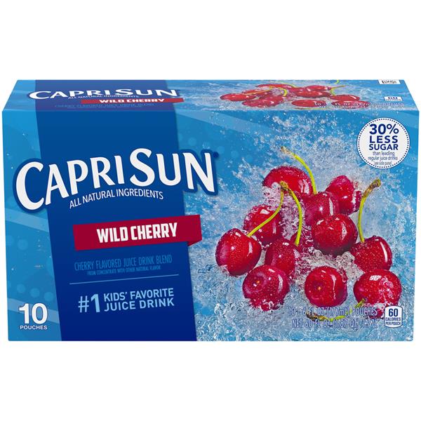 Capri Sun Wild Cherry Fruit Flavored Juice Drink 10-6 fl ...