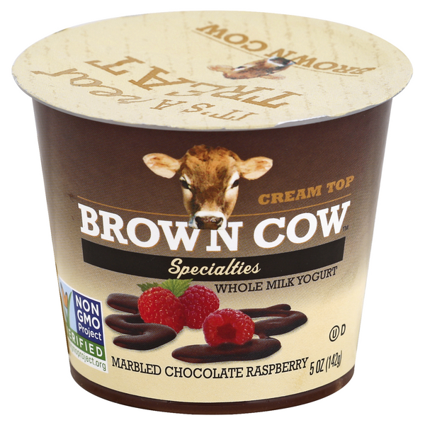 Brown Cow Specialties Marbled Chocolate Raspberry Cream Top Whole Milk ...