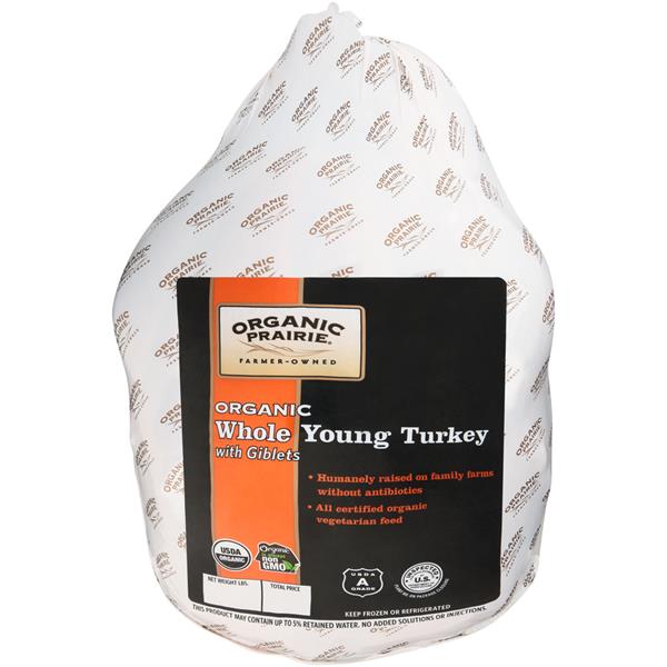 Organic Prairie Whole Young Turkey with Giblets Case