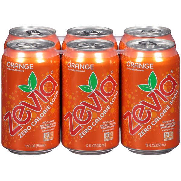 Zevia Zero Calorie Soda Orange 6Pk | Hy-Vee Aisles Online Grocery Shopping