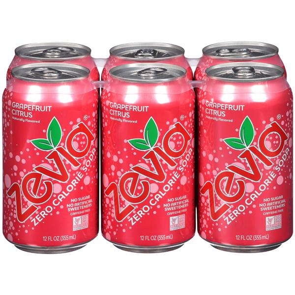 Zevia Zero Calorie Grapefruit Citrus Soda 6Pk HyVee Aisles Online
