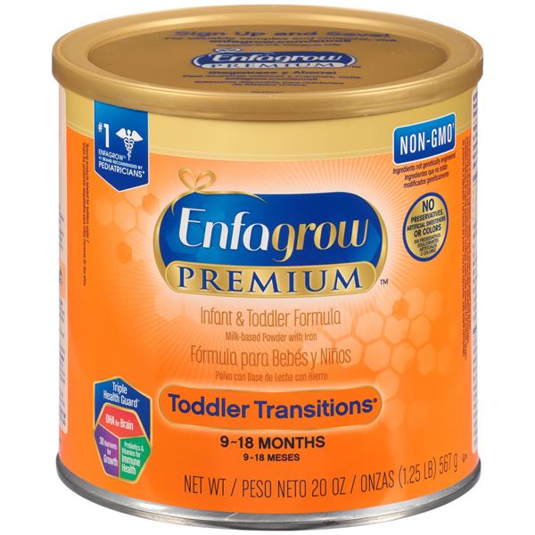 Enfagrow Toddler Transitions 2 Infant & Toddler Formula With Iron Hy