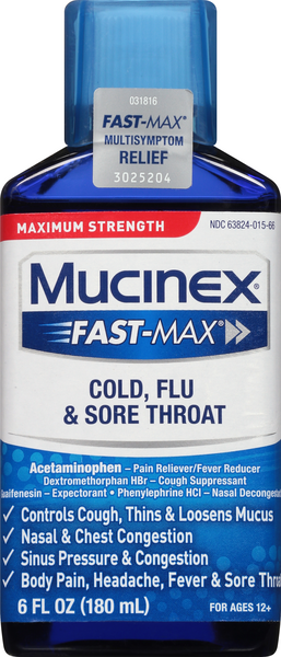 Mucinex Fast-Max Maximum Strength Cold, Flu & Sore Throat | Hy-Vee ...