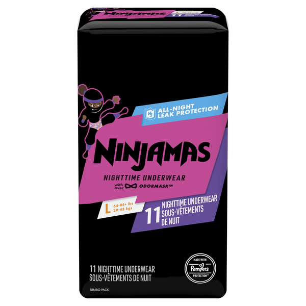 badmamajamaページ Ninjamas Nighttime Bedwetting Underwear Girl Size L/XL | Hy