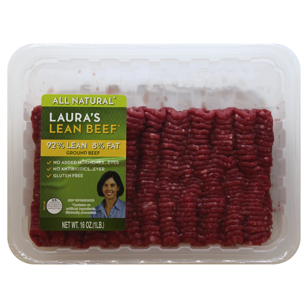 Laura's Lean Beef 92 Lean 8 Fat Ground Beef HyVee Aisles Online