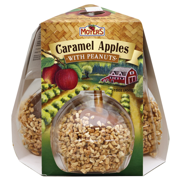 Moyers Caramel Apples with Peanuts 3Pk HyVee Aisles Online Grocery Shopping