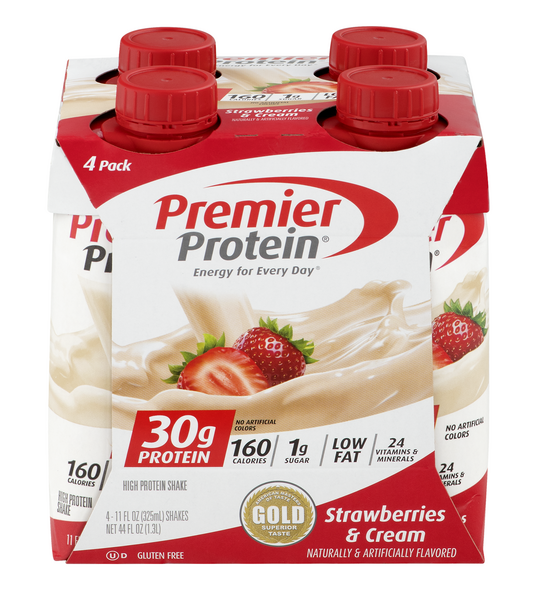 Premier Protein High Protein Shake Strawberries & Cream 4Pk | Hy-Vee ...